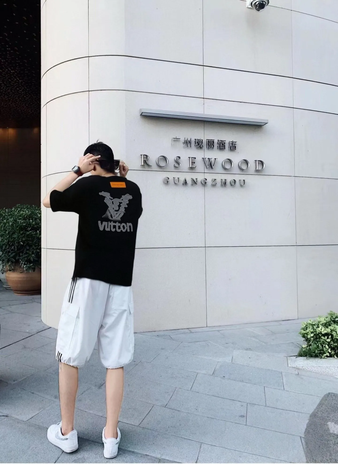 Louis Vuitton/Louis Vuitton cloud letter logo short sleeves